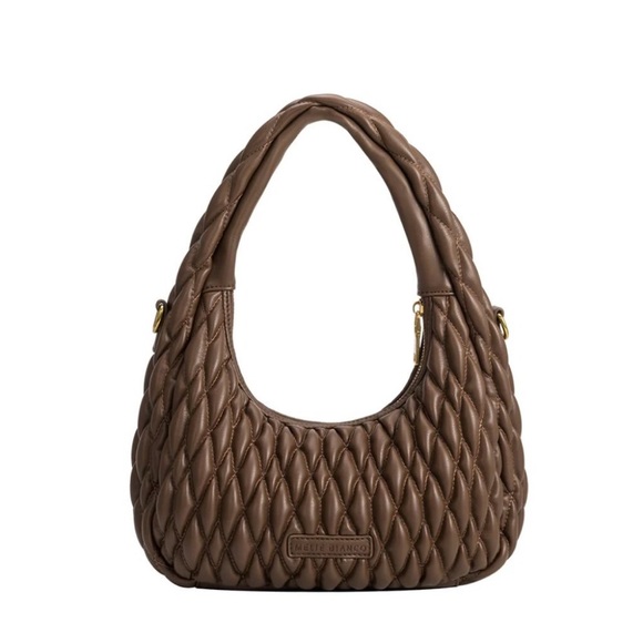 Melie Bianco Anthropologie Sophia Chocolate‎ Recycled Vegan Shoulder